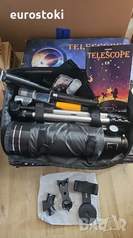 Астрономически телескопи, преносим рефракторен телескоп с апертура 70 мм и диаметър 300 мм за деца, снимка 8 - Образователни игри - 51121368
