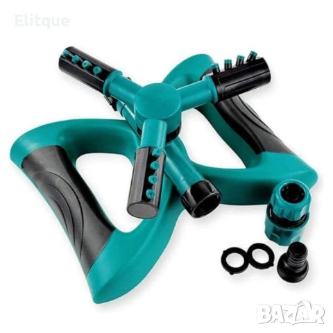 Градинска пръскачка за трева 360°, въртяща се с 3 рамена, покритие 80 м², ABS, снимка 4 - Други инструменти - 53562543