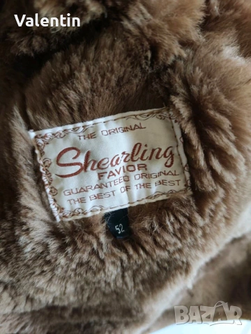 Мъжко кожено палто/яке Shearling/Винтидж естествена кожа размер 52/XL, снимка 3 - Якета - 53611899