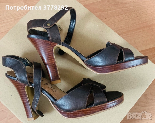 Обувки естествена кожа, 4 модела, Нови, елегантни, на платформа, №№ 38 и 39, с цени от 22 до 45лв, снимка 5 - Дамски обувки на ток - 52010971