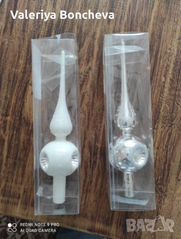 2бр върхове за коледна украса, снимка 4 - Декорация за дома - 50831923