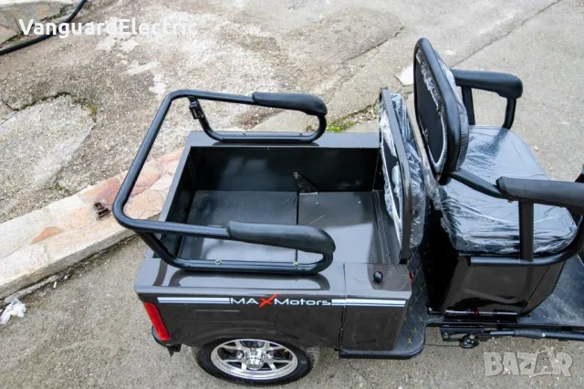 Двуместна Триколка Електрическа 1500W Модел Cargo Lux - СИВА, снимка 5 - Мотоциклети и мототехника - 42256085