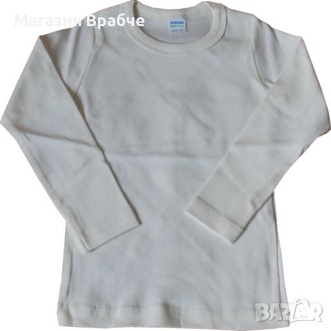 Детски тениски с дълъг ръкав 100% памучен рипс - цветни, снимка 3 - Бебешки блузки - 45649216