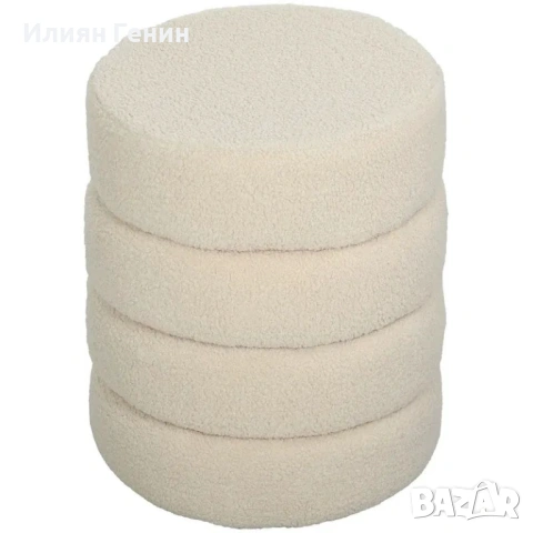 Табуретка HOMCOM, кръгла, до 120 кг, Φ40x45H см, снимка 2 - Дивани и мека мебел - 53752879