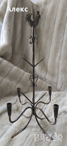 Кован свещник, Gunnar Ander Ystad, 1960г– Швеция, снимка 2 - Други ценни предмети - 52101682