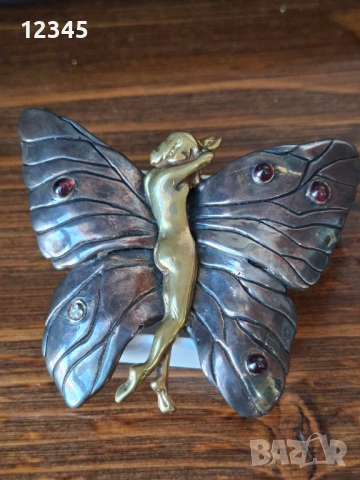 Шедьовър- стара сребърна брошка, снимка 6 - Други - 54112335