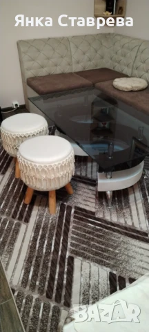 Стъклена холна маса с две табуретки,само за Ямбол и региона., снимка 4 - Маси - 50625876