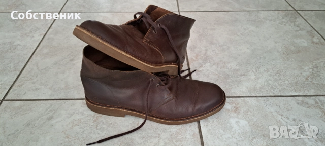 clarks мъжки боти номер 45 обувки ботуши естествена кожа зимни обувки, снимка 6 - Мъжки боти - 52843846