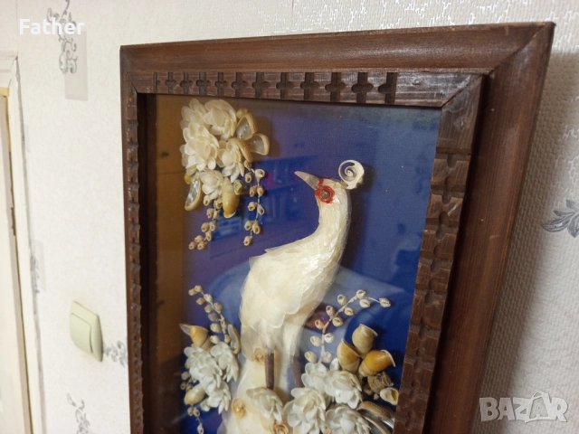 Филипинска картина от миди капиз, снимка 3 - Декорация за дома - 52237928