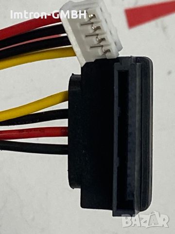 Кабел Cable SATA  ъглов 90° 15 pin женско към 4 pin женско, 20 cm, снимка 4 - Друга електроника - 45127884