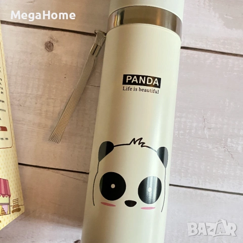Термос бутилка 500мл с надпис PANDA, снимка 2 - Други стоки за дома - 53399686