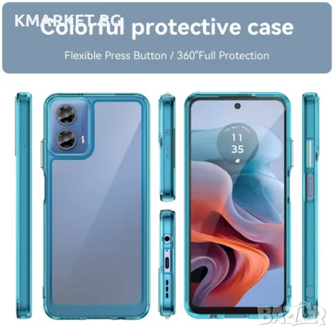 Motorola Moto G34 Силиконов Калъф Transparent TPU и Протектор, снимка 5 - Калъфи, кейсове - 47938756