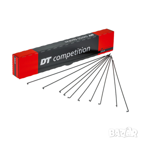 Спици DT Swiss Competition 2-1.8-2mm Черни J-bend, 258mm, 260mm, 262mm, снимка 1 - Части за велосипеди - 45062749