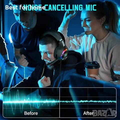 Геймърски слушалки Tatybo за PS4 PS5 Xbox One PC, снимка 4 - Аксесоари - 50503240