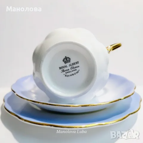 Троен комплект Royal Albert Rainbow - във форма Hampton Shape., снимка 4 - Други ценни предмети - 48074082