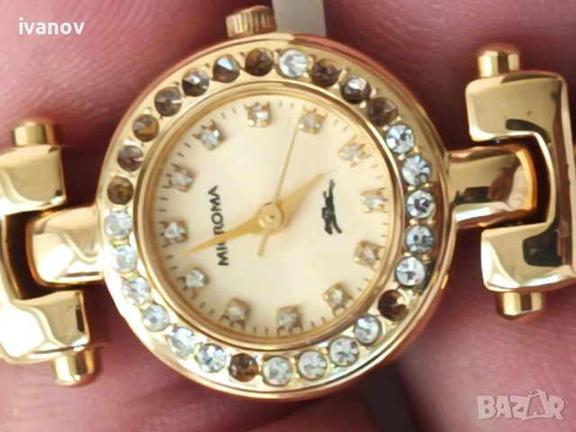 Дамски кварцов часовник MICROMA-23к позлата, снимка 4 - Мъжки - 51779683