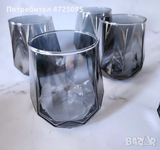 Чаши опушено стъкло, снимка 4 - Чаши - 53807455