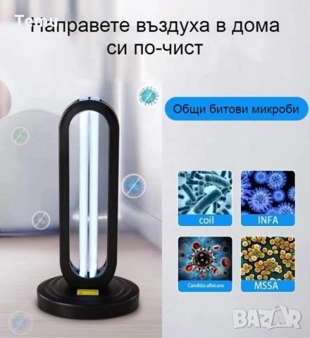 UV озонова лампа за дезинфекция на помещения с мощност от 32W, снимка 1 - Други - 45822380