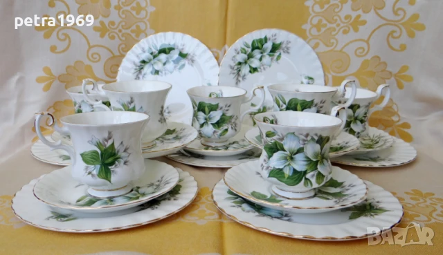 Тройни порцеланови сетове на RA от серията Trillium, снимка 8 - Чаши - 50748749