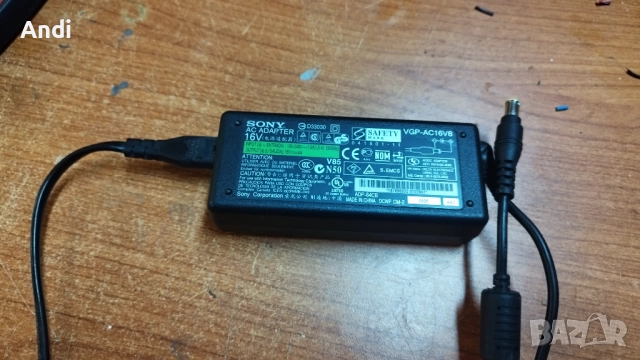 Захранване - Адаптер SONY VAIO 16V / 4.0A VGP-AC16V8 оригинален, снимка 8 - Захранвания и кутии - 52347154