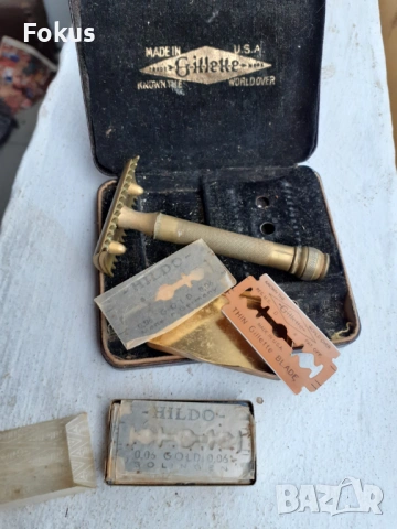 Стар колекционерски комплект за бръснене на Gillette, снимка 4 - Антикварни и старинни предмети - 53498417