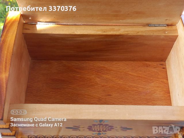 Дървена кутия за бижута-ръчна изработка, снимка 4 - Антикварни и старинни предмети - 45491455