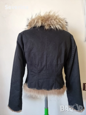 LALTRAMODA* Късо яке с естествен косъм , снимка 5 - Якета - 52431394