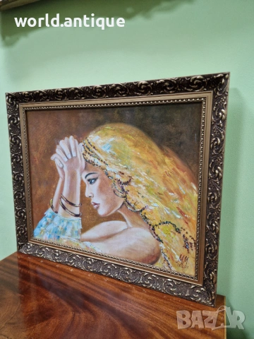 Прекрасна авторска българска картина масло върху платно , снимка 5 - Картини - 53285081