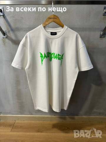 Balenciaga Мъжка Бяла Тениска👕Мъжка Блуза С Къс Ръкав В Бял Цвят Код MensPoint78