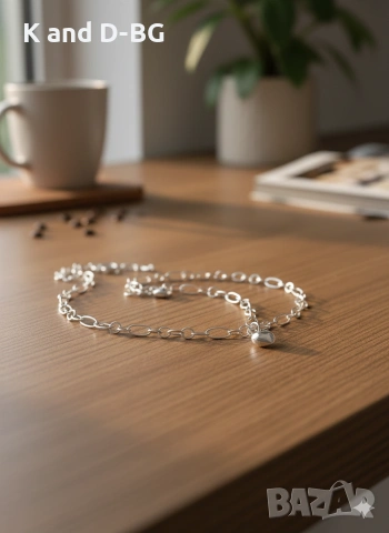 Сребърен комплект! Колие и гривна проба 925 , снимка 3 - Колиета, медальони, синджири - 53522368