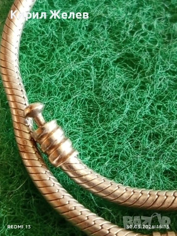 Маркова сребърна гривна от колекция Pandora Moments фешън бижу 54174, снимка 3 - Гривни - 54027439