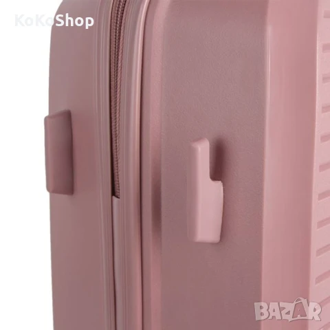 Куфар на колелца-42.5x24x66 см./розов куфар на колелца, снимка 5 - Куфари - 50644391