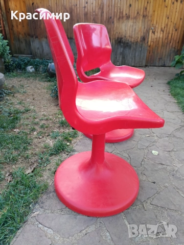 Винтидж въртящи се пластмасови столове. 60 лв. за бр. Има налични бройки, снимка 7 - Антикварни и старинни предмети - 51526353