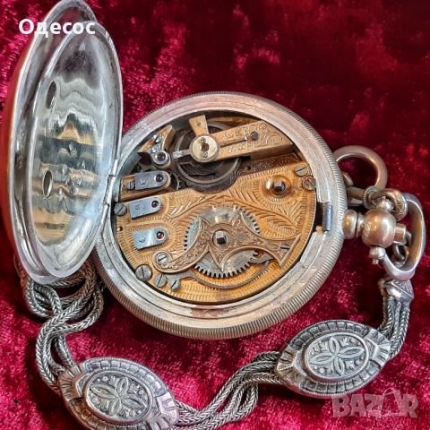 Старинен Османски джобен часовник с кюстек, снимка 4 - Антикварни и старинни предмети - 45135586