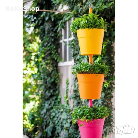 Комплект висящи саксии/три висящи саксии/висящи саксии, снимка 4 - Саксии и кашпи - 49977319