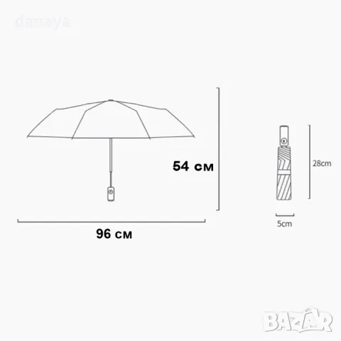 5012 Сгъваем автоматичен чадър Плодове, снимка 12 - Други - 46828147