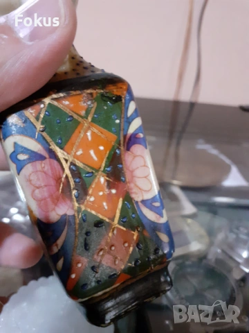 Сатцума Satsuma стара малка ваза порцелан миниатюрна, снимка 6 - Антикварни и старинни предмети - 53357774