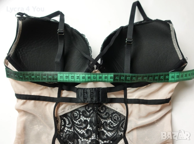 Secret Possessions EU 75C (B) луксозно телесно боди с черна дантела, снимка 11 - Бельо - 54140195