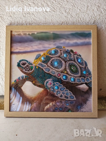 Готов частично облепен диамантен гоблен , снимка 3 - Гоблени - 53828391