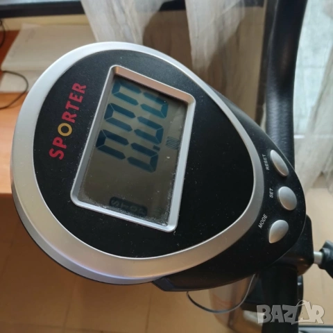 Велоергометър Sporter, с дисплей, 8 скорости, регулируеми ръкохватки и седалка, снимка 2 - Фитнес уреди - 53293421