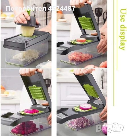 Кухненски чопър 12 в 1, снимка 2 - Чопъри и пасатори - 52787154