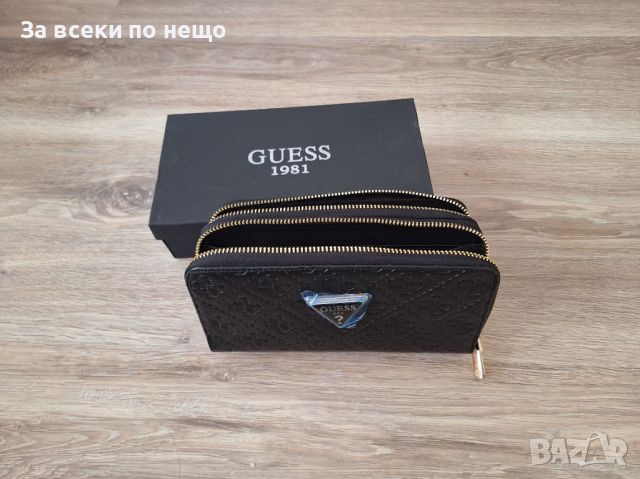 Черно портмоне с два ципа Guess, снимка 11 - Портфейли, портмонета - 45300586