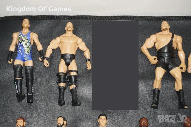 28 Кеч Фигури на Mattel и Jakks Pacific Stone Cold/The Rock/RVD/Big Show/Chris Jericho/Stardust, снимка 2 - Фигурки - 48772761