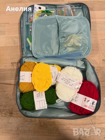 Комплект за плетене 58 части – алуминиеви куки 0.6–6.0 мм, аксесоари, чанта за съхранение, снимка 9 - Гоблени - 54108808