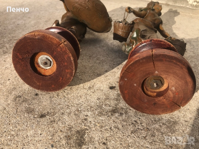 чифт старинни метални фигури, снимка 13 - Антикварни и старинни предмети - 50025113