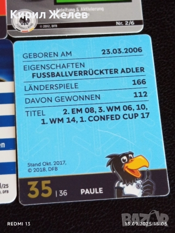 Колекционерски картички на футболисти ШВАЙНЩАЙГЕР,БАЛАК, ФИЛИП ЛАН, ЙОАКИМ ЛЬОВ 50997, снимка 15 - Колекции - 51701267