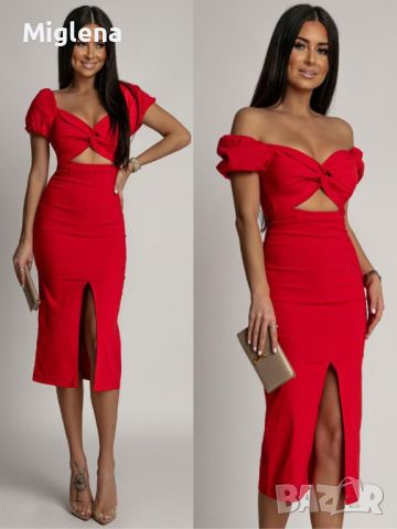 Елегантна рокля в червено 