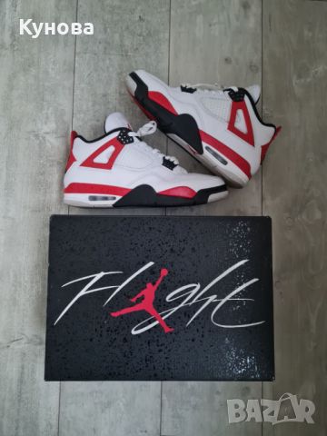 Air Jordan 4 Retro Red Cement, снимка 5 - Маратонки - 45387896