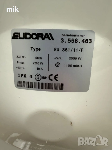 Малка пералня - Мини Eudora Baby 1100 3 кг, снимка 9 - Перални - 53427092