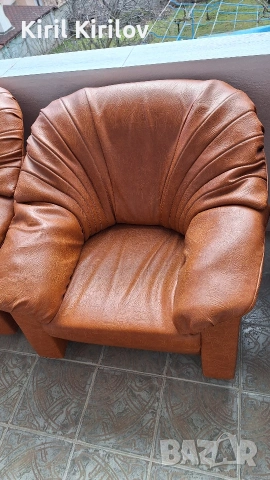 3 бр кожени фотьойла , снимка 4 - Дивани и мека мебел - 53743513